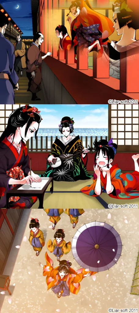 日系ADV/汉化/和服/骨科 花魁艳红 AI汉化内嵌版+全回想3